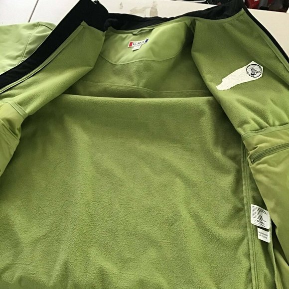 Clique Men's Olive Yacht Logo Zipped Pockets Full Zip Bomber Jacket Size L - Picture 6 of 10